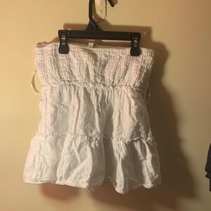 White Smocked Women's Blouse